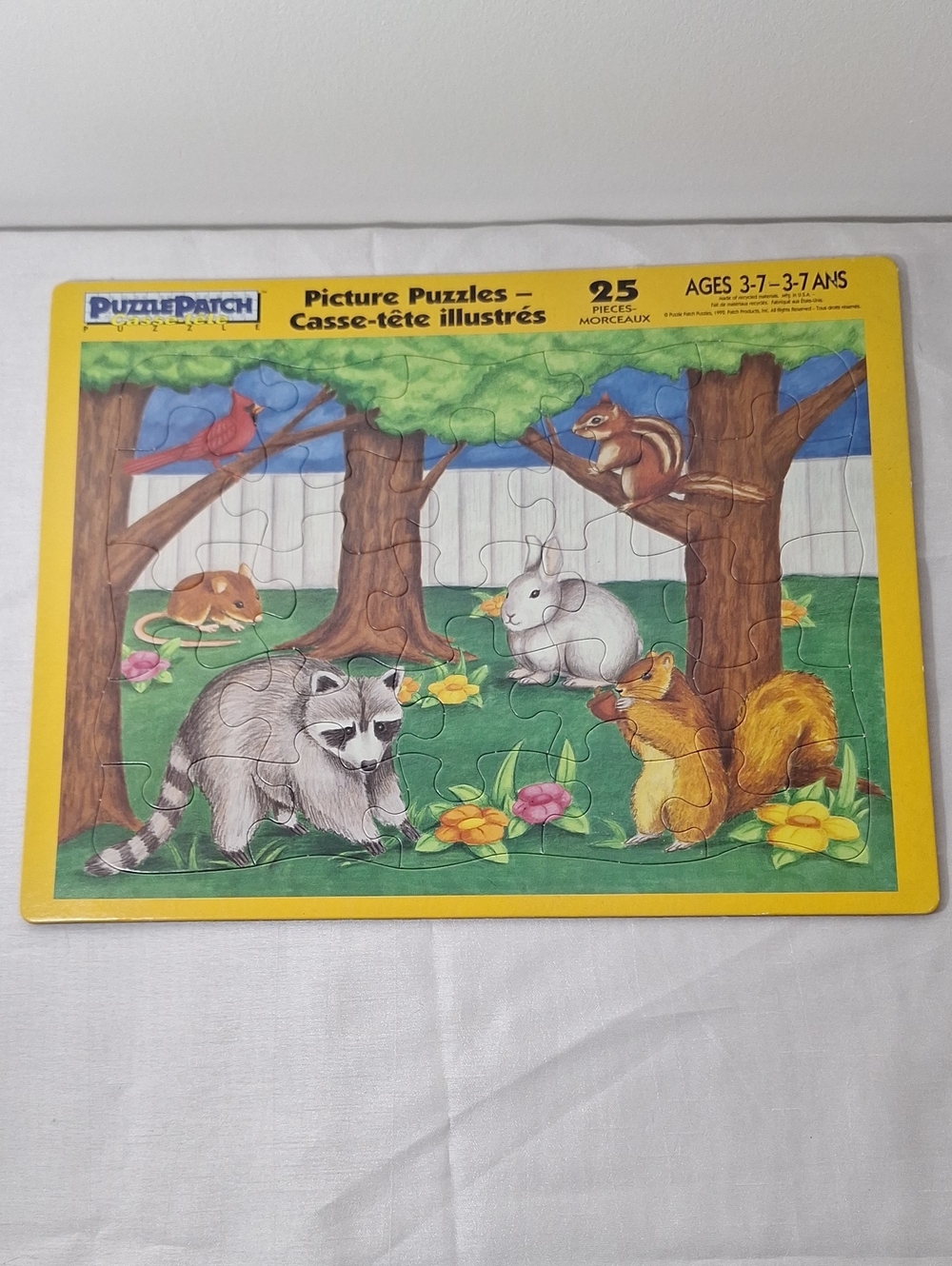 Kids Woodland Animal 25-Piece Puzzle - Yellow